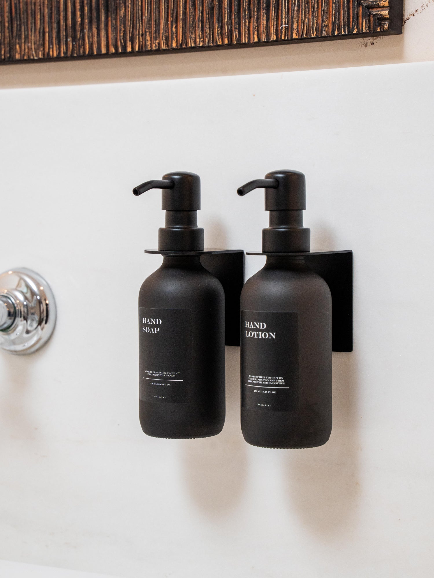 Duo Set "Seifenspender" - Schwarz - Glas (All Black Edition)