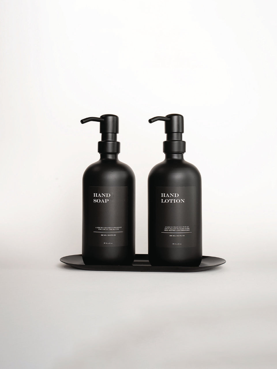 Geschenkset "Seifenspender" - Schwarz - Glas (All Black Edition)