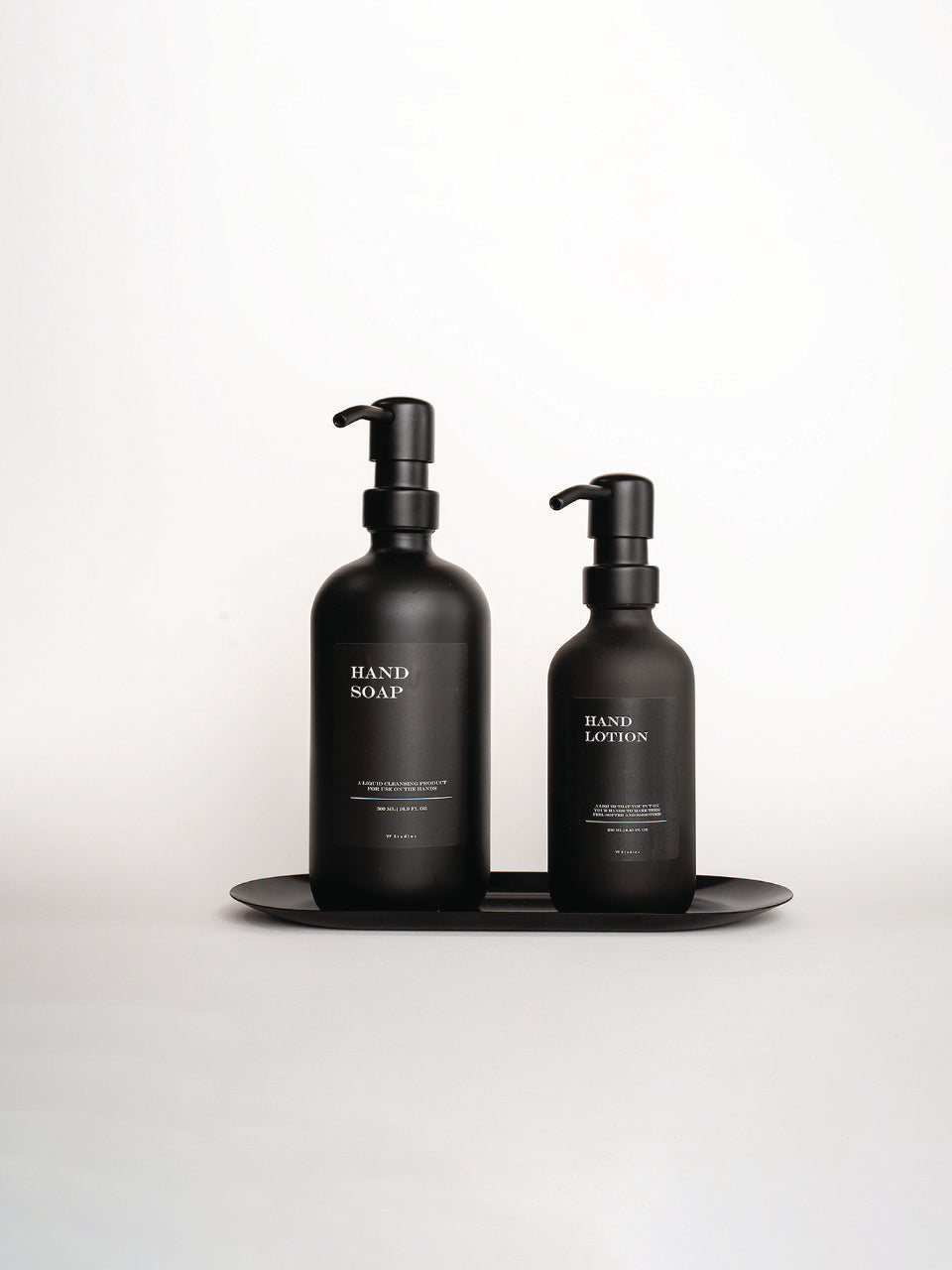 Geschenkset "Seifenspender" - Schwarz - Glas (All Black Edition)