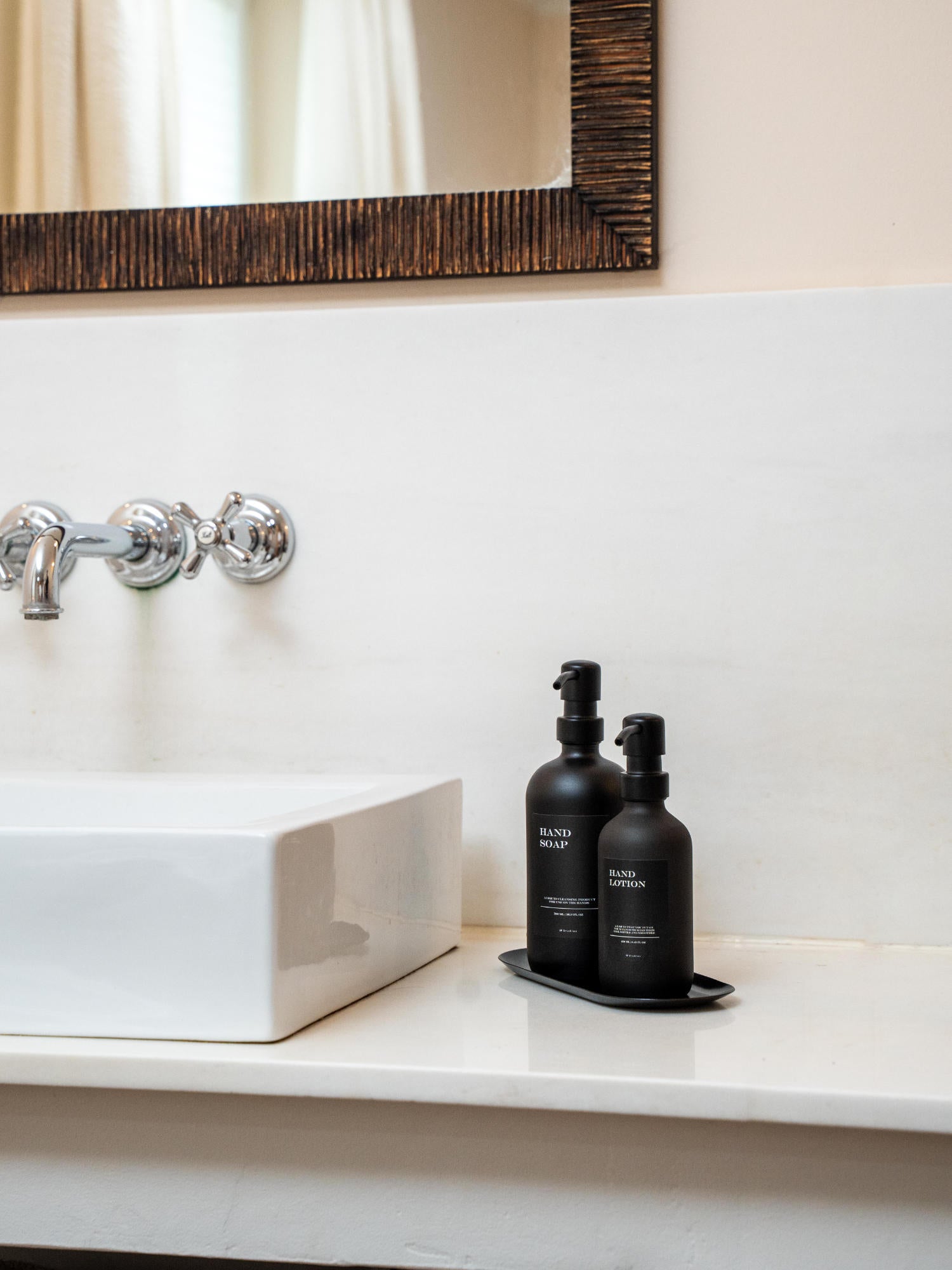 Geschenkset "Seifenspender" - Schwarz - Glas (All Black Edition)