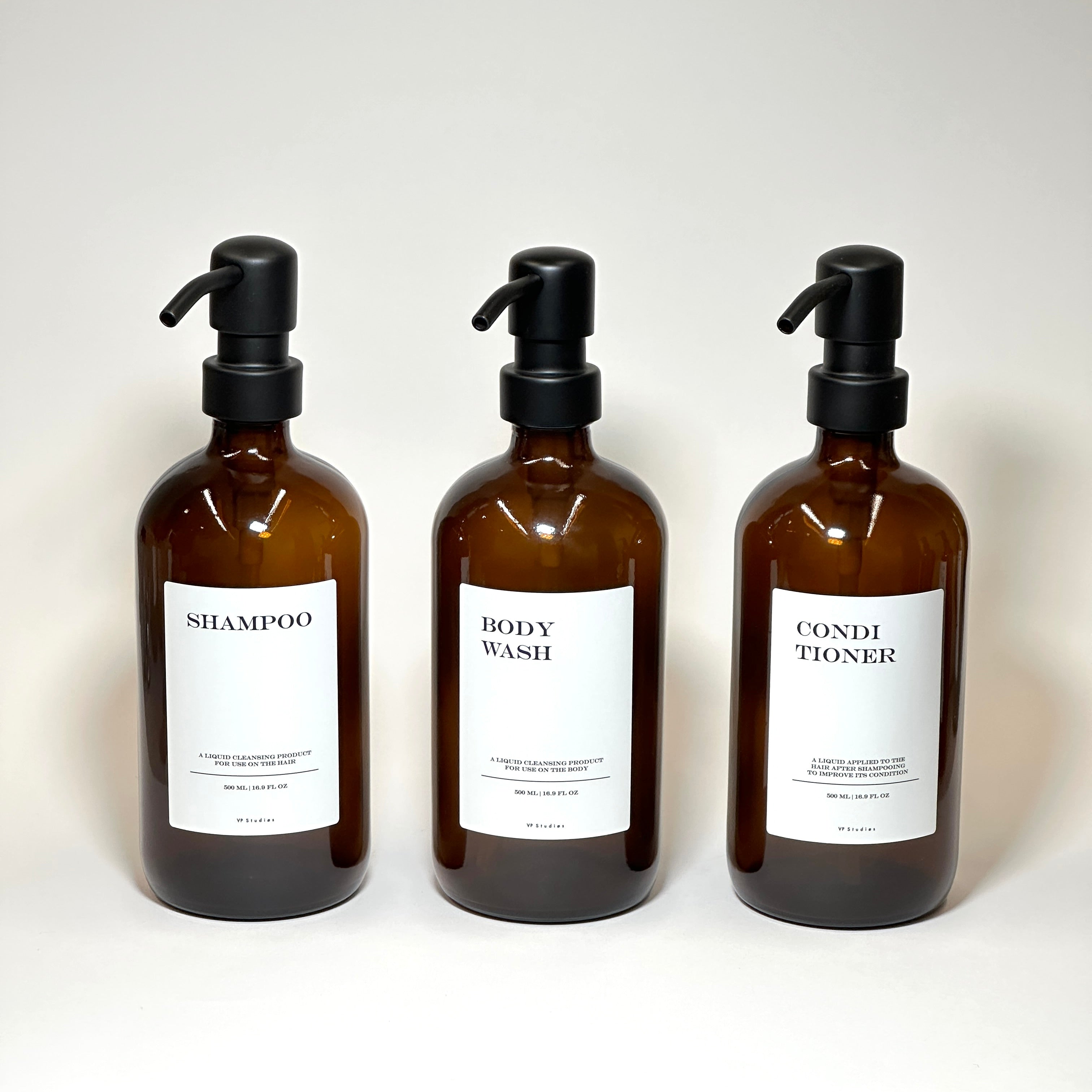 500ml Seifenspender - Braun - Glas