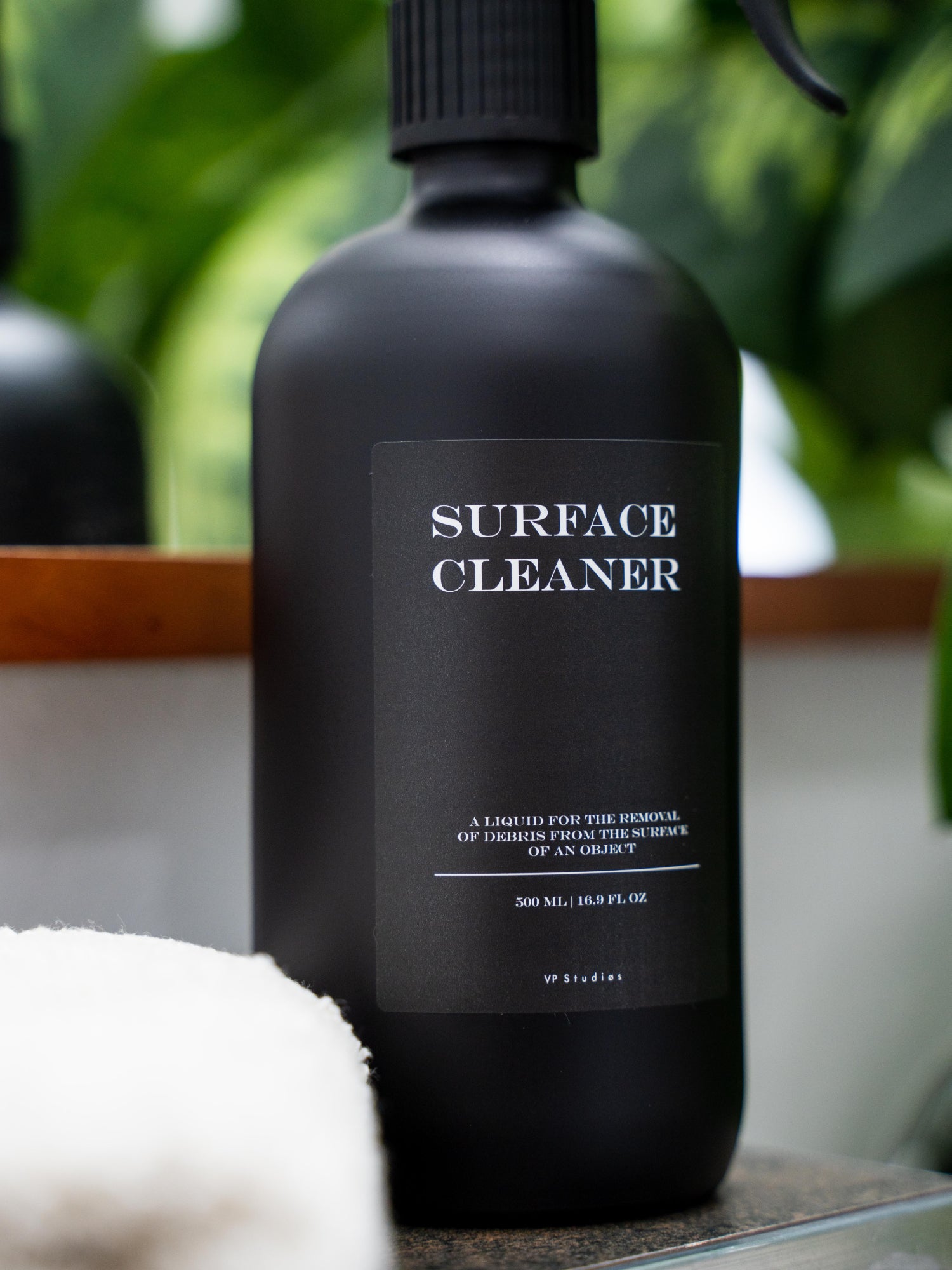 500ml Sprühflasche - Schwarz - Glas (All Black Edition)