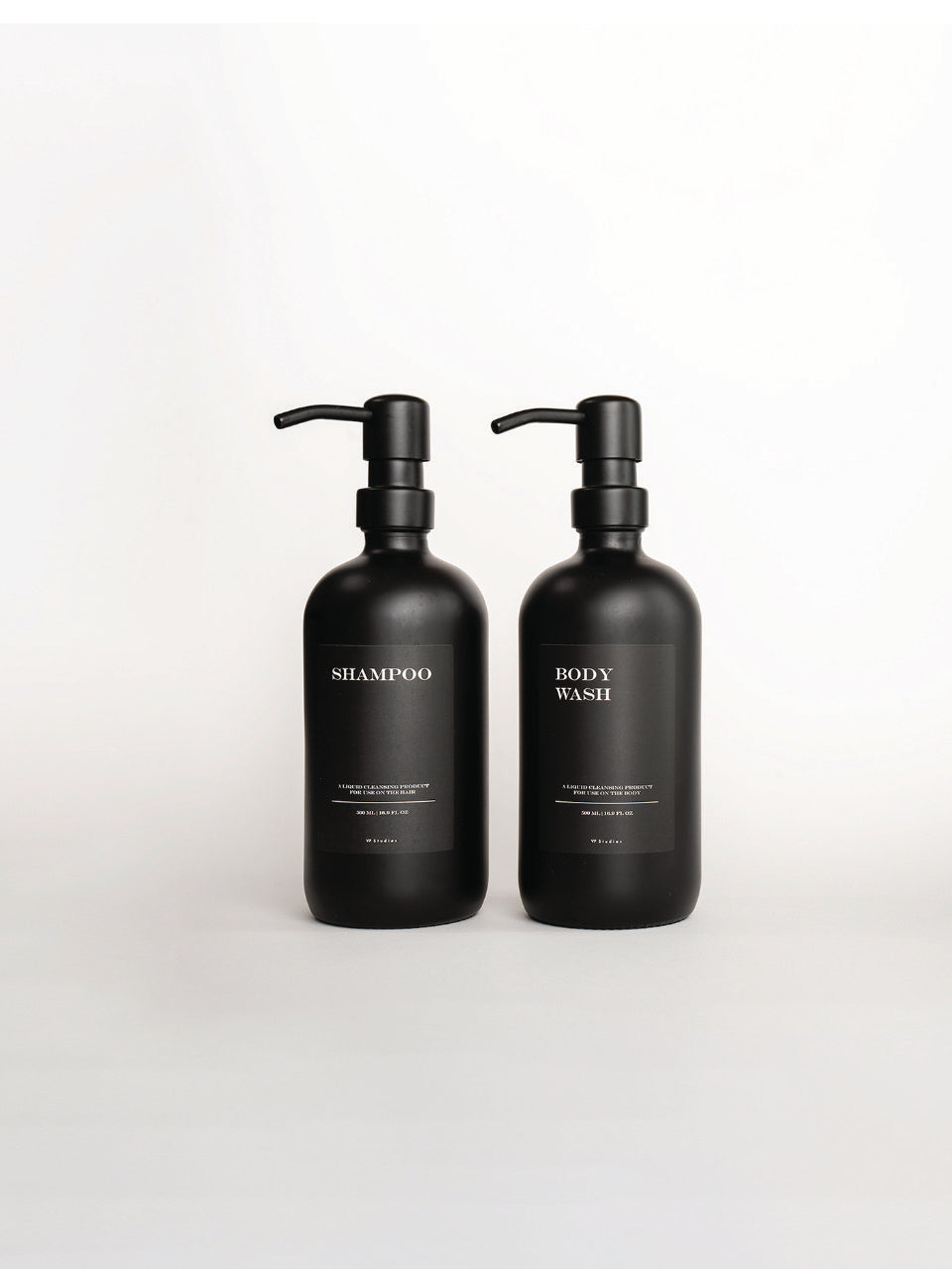 Duo Set "Seifenspender" - Schwarz - Glas (All Black Edition)