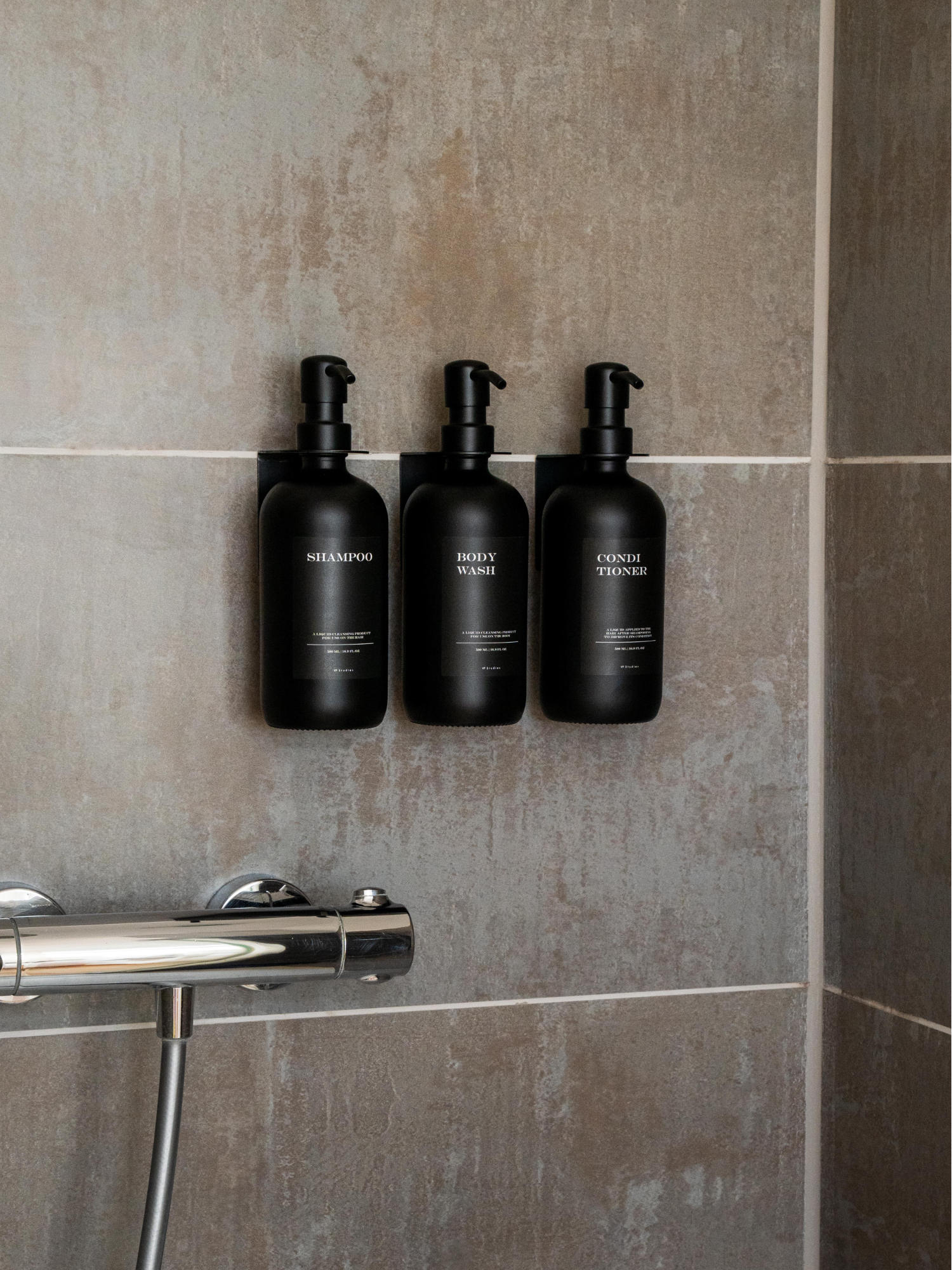 Triple Set "Seifenspender" - Schwarz - Glas (All Black Edition)