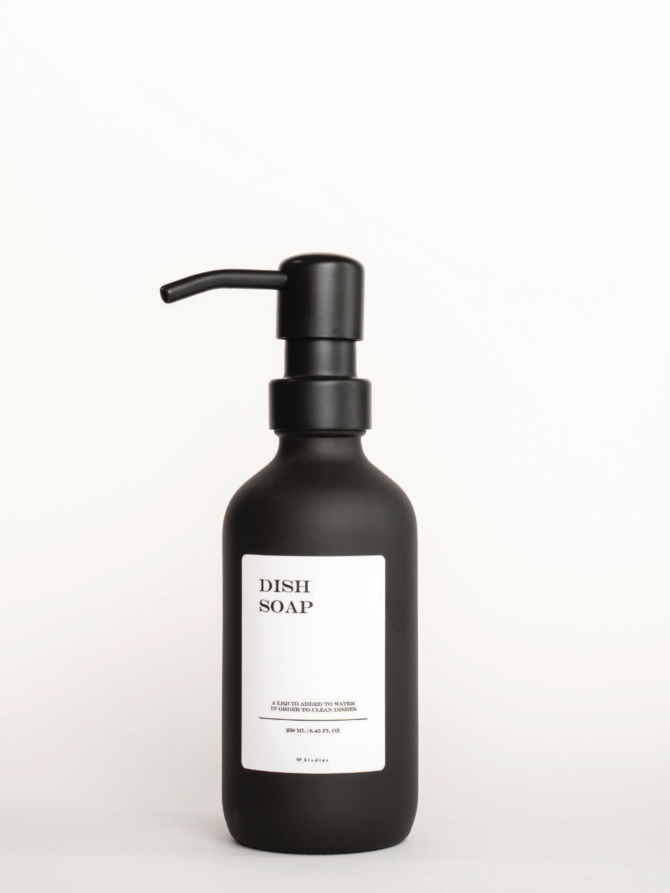250ml Seifenspender - Schwarz - Glas