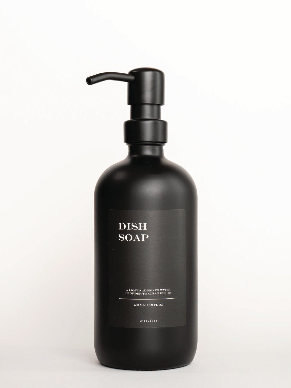 500ml Seifenspender - Schwarz - Glas (All Black Edition)