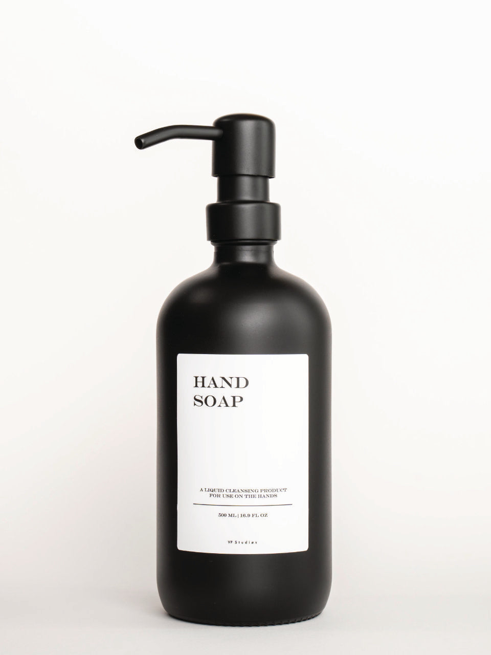 500ml Seifenspender - Schwarz - Glas