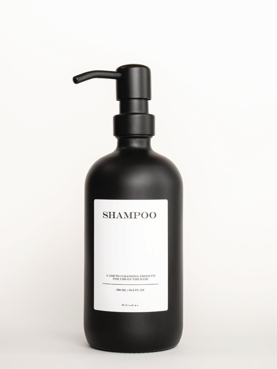 500ml Seifenspender - Schwarz - Glas