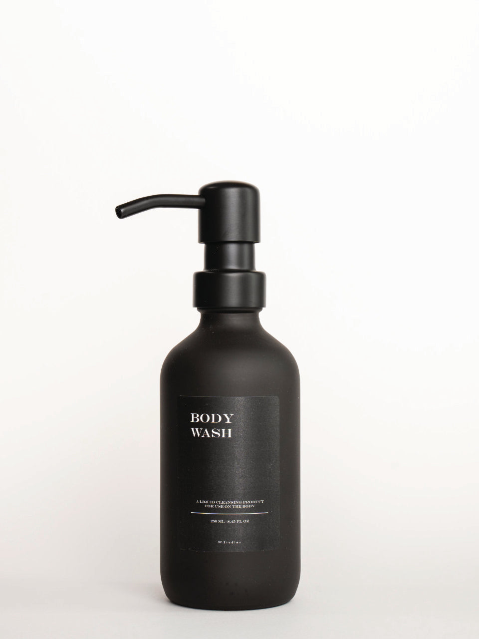250ml Seifenspender - Schwarz - Glas (All Black Edition)