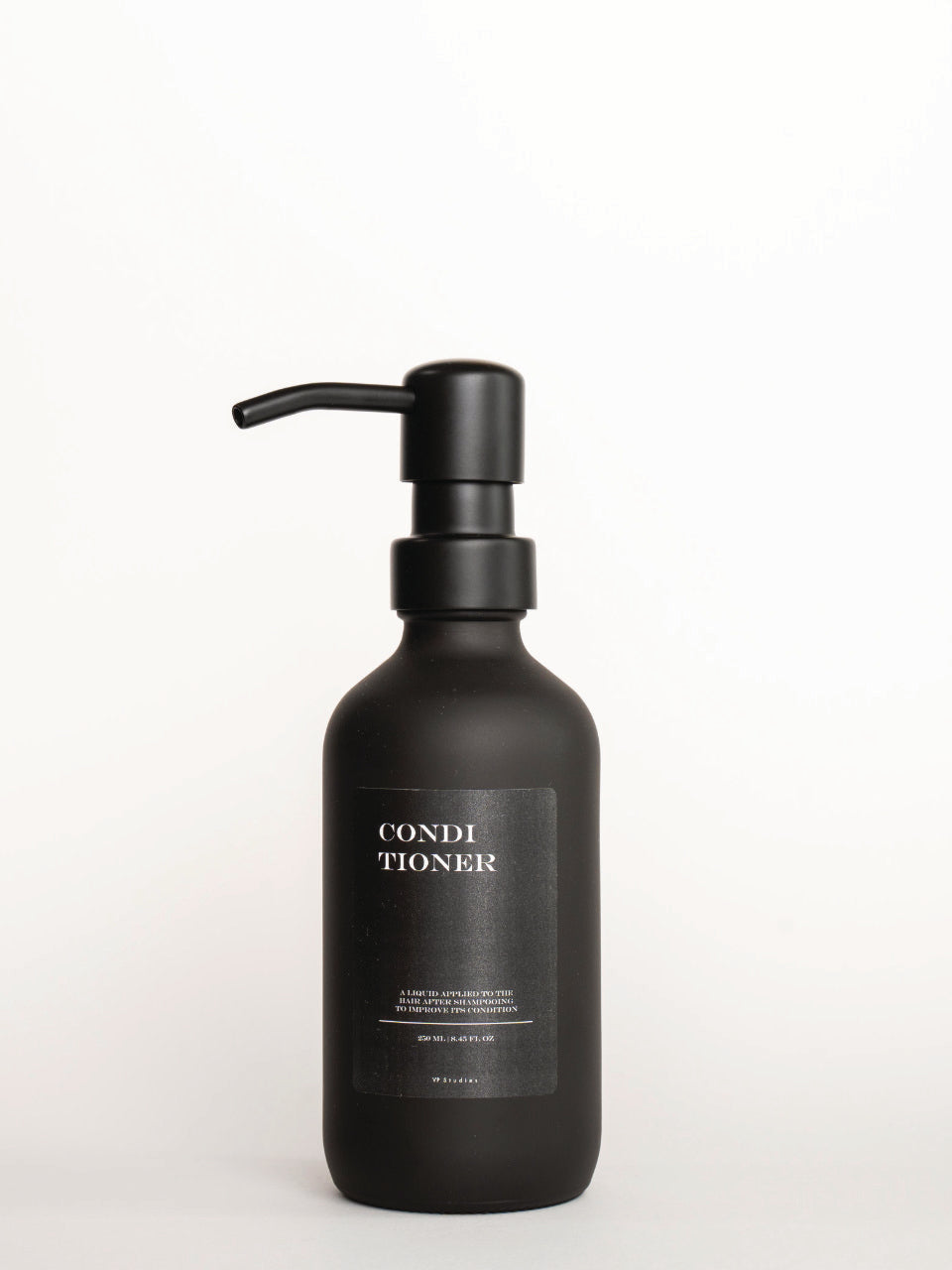 250ml Seifenspender - Schwarz - Glas (All Black Edition)