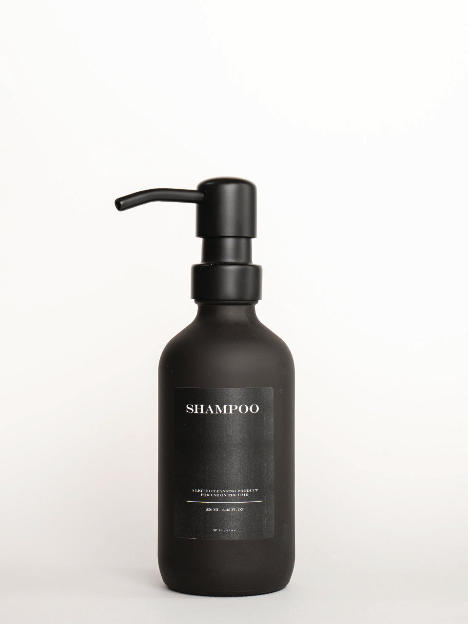 250ml Seifenspender - Schwarz - Glas (All Black Edition)